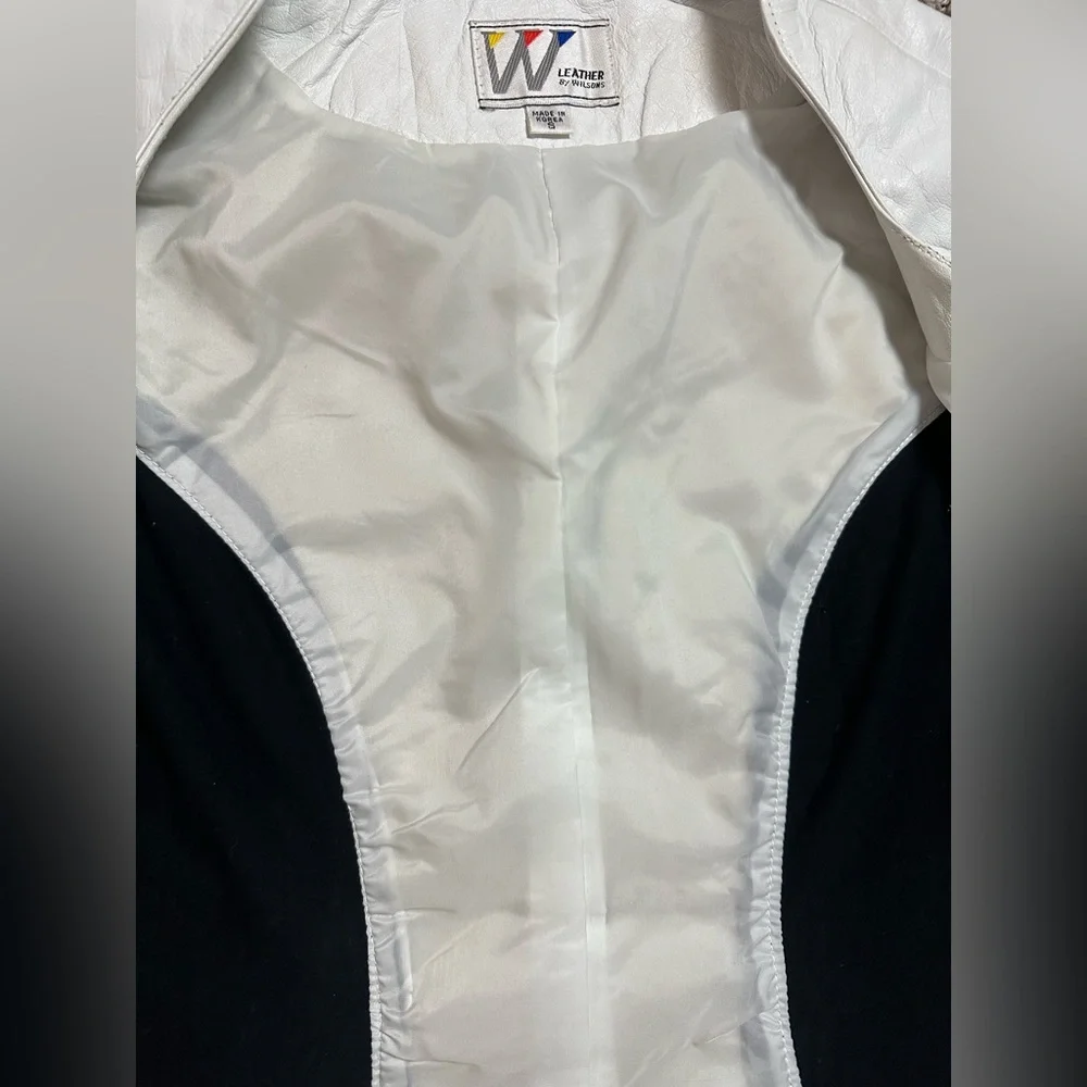 LEATHER BY WILSON Rare 1980s vintage dress size small - Picture 7 of 10